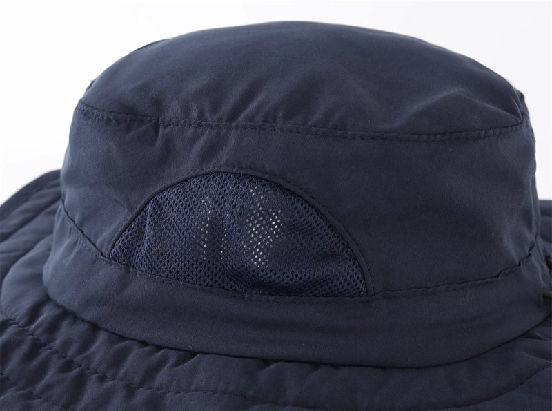 Connectyle Kids UPF 50+ Bucket Sun Hat UV Sun Protection Hats Wide Brim Summer Beach Hat Deep Blue - Image 4